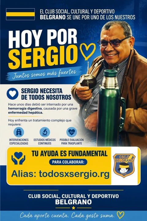 Solidaridad en Esquel: piden ayuda para Sergio Galindo, ex presidente de Belgrano